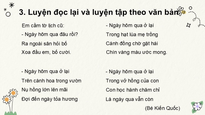 Giáo án điện tử tiếng Việt 2 kết nối Bài 2: Ngày hôm qua đâu rồi?