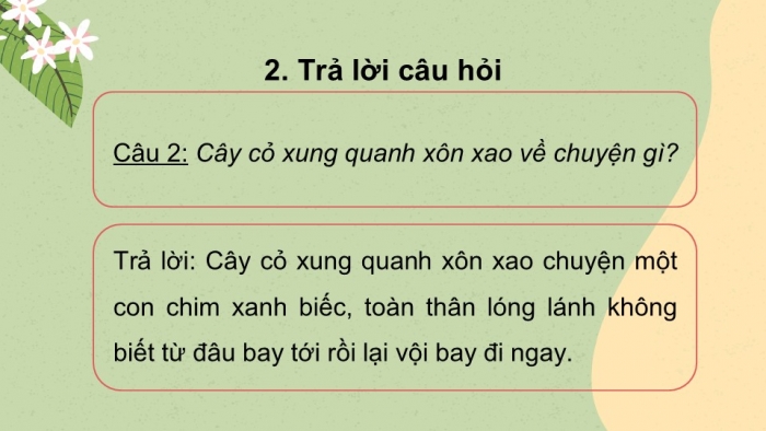 Giáo án điện tử tiếng Việt 2 kết nối Bài 7: Cây xấu hổ