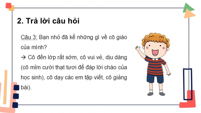 Giáo án điện tử tiếng Việt 2 kết nối Bài 9: Cô giáo lớp em