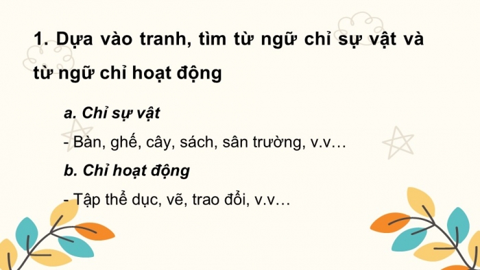 Giáo án điện tử tiếng Việt 2 kết nối Bài 10: Nghe – viết Thời khoá biểu, Phân biệt c/k, ch/tr, v/d, Từ ngữ chỉ sự vật, hoạt động, Câu nêu hoạt động