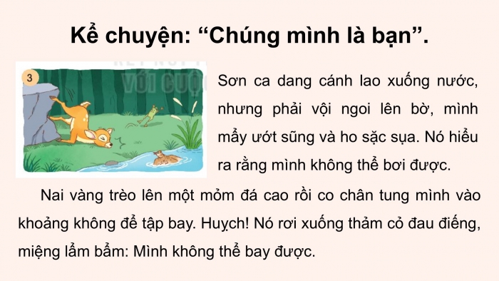 Giáo án điện tử tiếng Việt 2 kết nối Bài 21: Kể chuyện Chúng mình là bạn