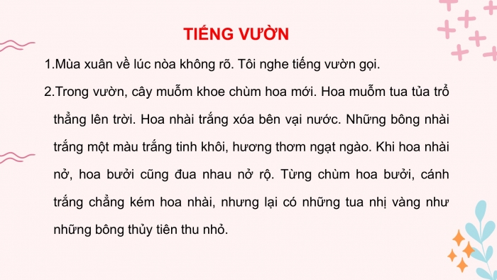 Giáo án điện tử Tiếng Việt 2 cánh diều Bài 21: Tiếng vườn