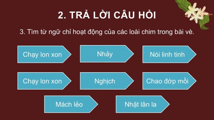 Giáo án điện tử Tiếng Việt 2 kết nối Bài 9: Vè chim