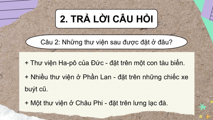 Giáo án điện tử Tiếng Việt 2 kết nối Bài 18: Thư viện biết đi