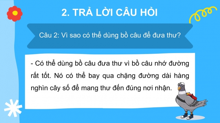 Giáo án điện tử Tiếng Việt 2 kết nối Bài 20: Từ chú bồ câu đến in-tơ-nét