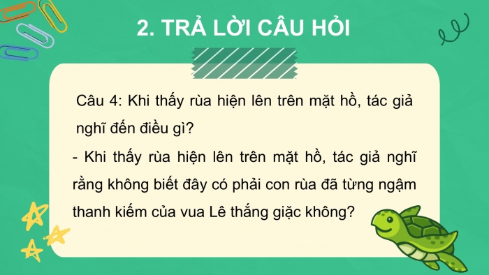 Giáo án điện tử Tiếng Việt 2 kết nối Bài 29: Hồ Gươm