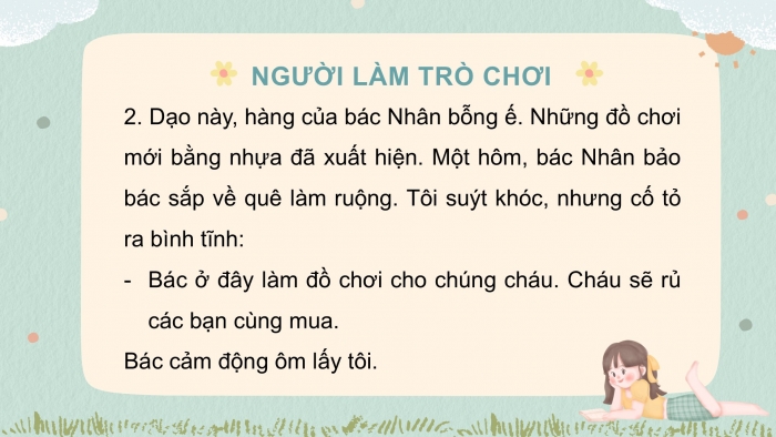 Giáo án điện tử Tiếng Việt 2 cánh diều Bài 33: Người làm đồ chơi