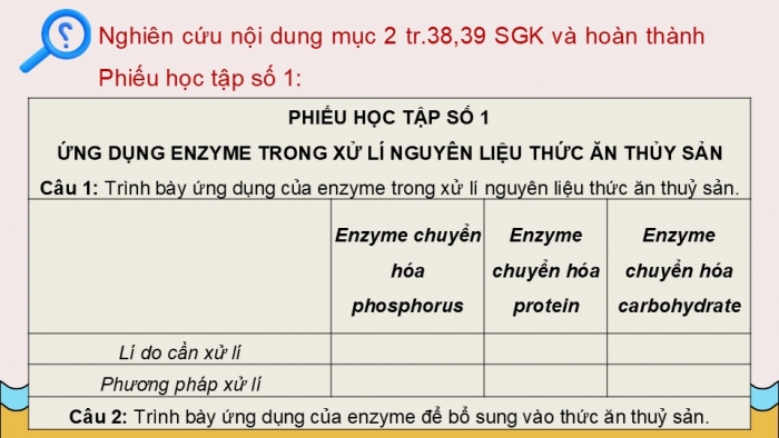 Giáo án điện tử chuyên đề Công nghệ 12 Lâm nghiệp Thuỷ sản Cánh diều Bài 6: Ứng dụng công nghệ sinh học trong sản xuất thức ăn thuỷ sản