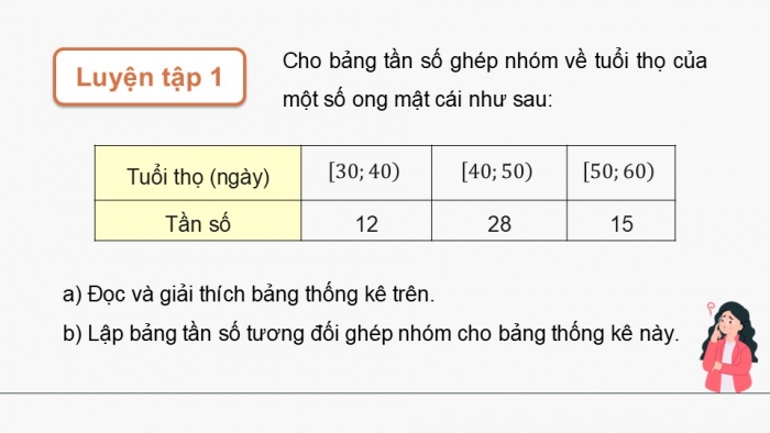 Giáo án điện tử Toán 9 kết nối Bài 24: Bảng tần số, tần số tương đối ghép nhóm và biểu đồ