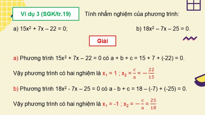 Giáo án điện tử Toán 9 chân trời Bài 3: Định lí Viète