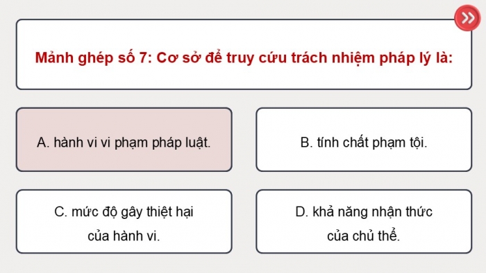 Giáo án điện tử Công dân 9 kết nối Bài 9: Vi phạm pháp luật và trách nhiệm pháp lí (P2)