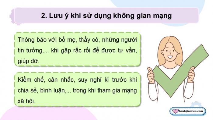 Giáo án điện tử Ngữ văn 9 chân trời Bài 6: Những điều cần biết để an toàn trong không gian mạng (dành cho trẻ em và người sắp thành niên) (UNICEF Việt Nam)