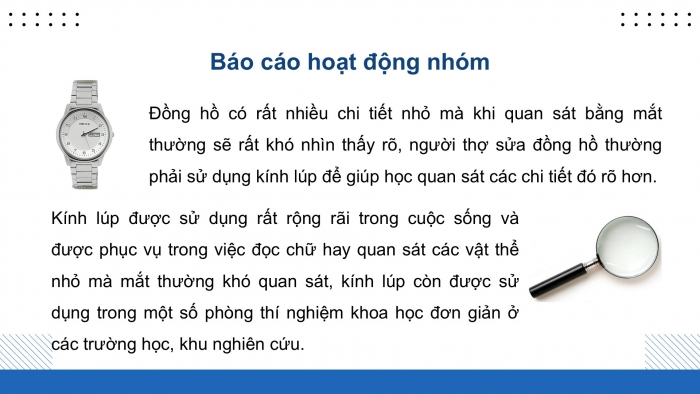 Giáo án điện tử KHTN 9 kết nối - Phân môn Vật lí Bài 10: Kính lúp. Bài tập thấu kính