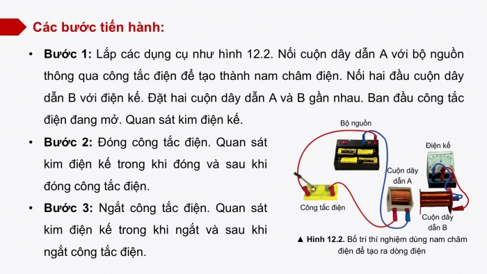 Giáo án điện tử KHTN 9 chân trời - Phân môn Vật lí Bài 12: Cảm ứng điện từ