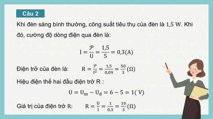 Giáo án điện tử KHTN 9 cánh diều - Phân môn Vật lí Bài tập (Chủ đề 3)