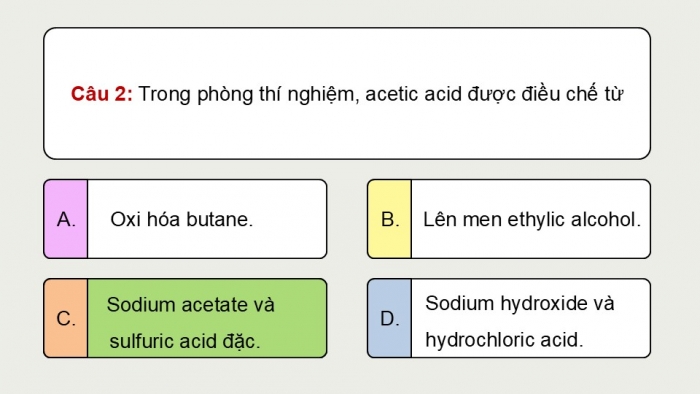 Giáo án điện tử KHTN 9 chân trời - Phân môn Hoá học Bài Ôn tập chủ đề 8