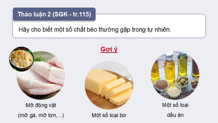 Giáo án điện tử KHTN 9 chân trời - Phân môn Hoá học Bài 26: Lipid và chất béo