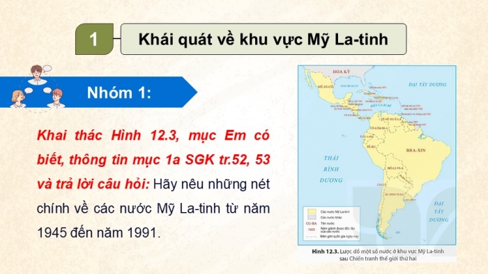 Giáo án điện tử Lịch sử 9 kết nối Bài 12: Khu vực Mỹ La-tinh và châu Á từ năm 1945 đến năm 1991