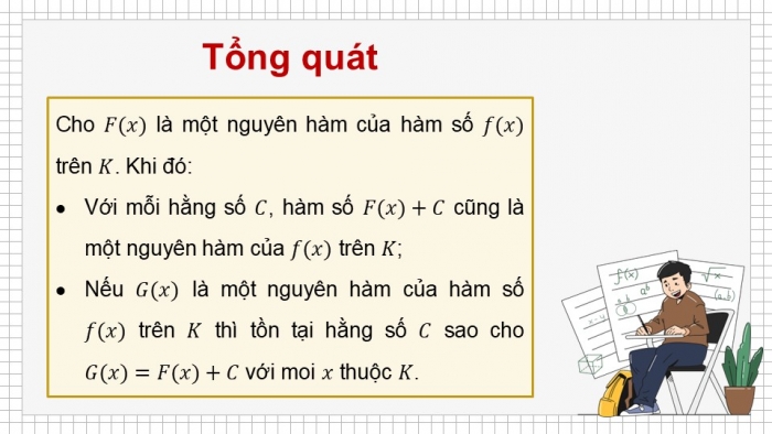 Giáo án điện tử Toán 12 chân trời Bài 1: Nguyên hàm