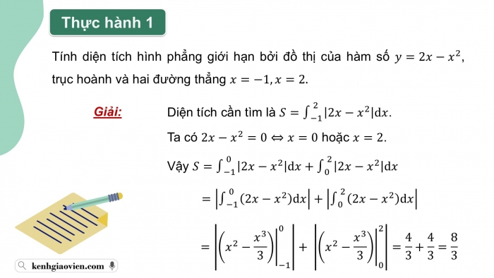 Giáo án điện tử Toán 12 chân trời Bài 3: Ứng dụng hình học của tích phân