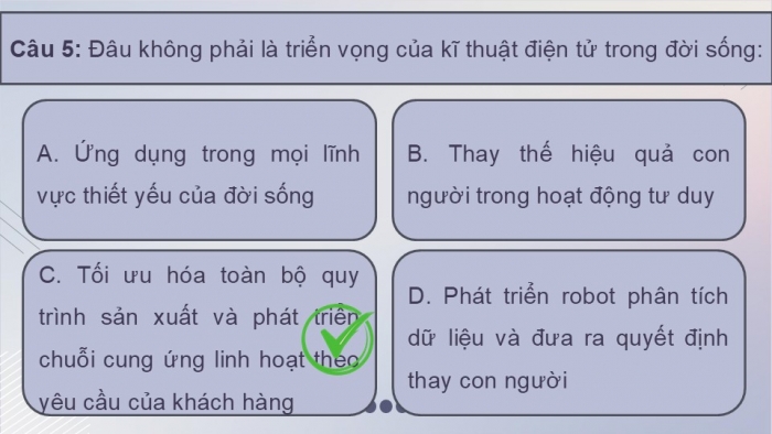 Giáo án điện tử Công nghệ 12 Điện - Điện tử Kết nối Bài Tổng kết chương V