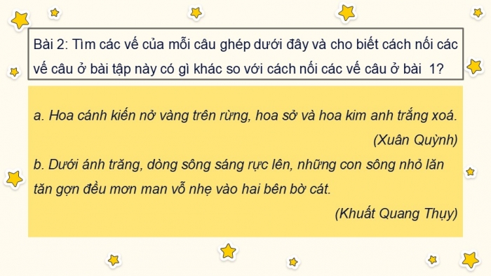 Giáo án điện tử Tiếng Việt 5 kết nối Bài 3: Cách nối các vế câu ghép