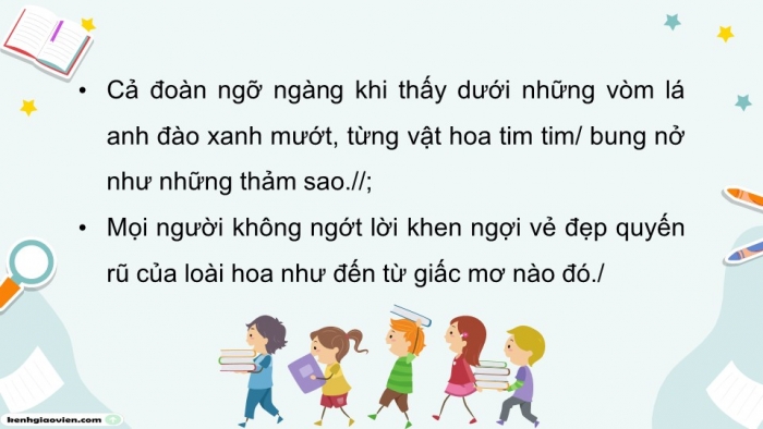 Giáo án điện tử Tiếng Việt 5 chân trời Bài 1: Điều kì diệu dưới những gốc anh đào