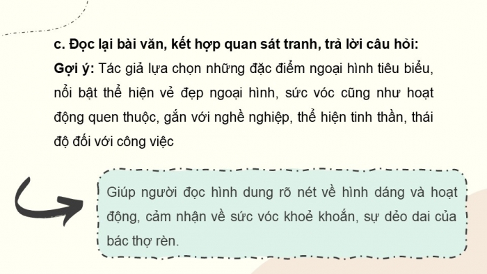 Giáo án điện tử Tiếng Việt 5 chân trời Bài 2: Quan sát, tìm ý cho bài văn tả người