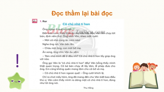 Giáo án điện tử Tiếng Việt 2 chân trời Bài 1: Đọc Cô chủ nhà tí hon