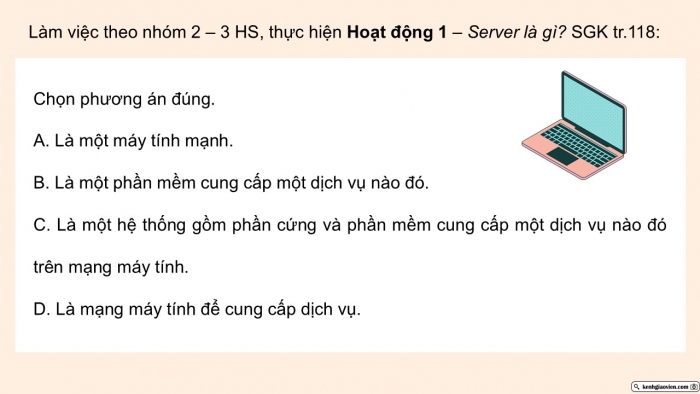 Giáo án điện tử Khoa học máy tính 12 kết nối Bài 22: Tìm hiểu thiết bị mạng