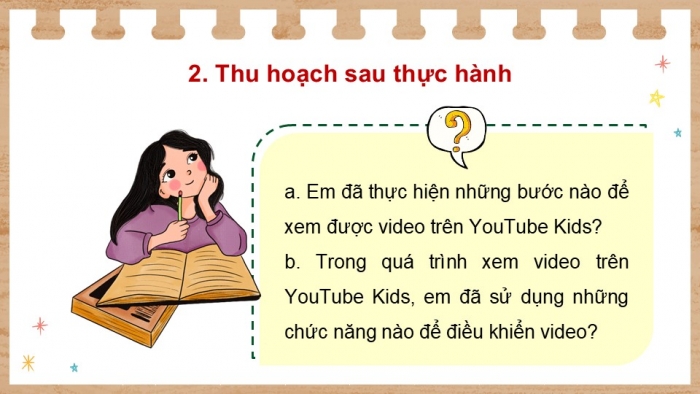 Giáo án điện tử Tin học 5 cánh diều Chủ đề E Lựa chọn 2 Bài 2: Tạo sản phẩm thủ công theo video trên Youtube Kids