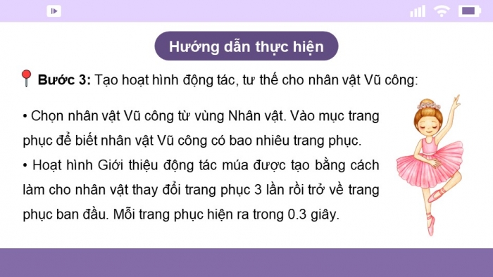 Giáo án điện tử Tin học 5 cánh diều Chủ đề F Bài 4: Thực hành tạo chương trình hoạt hình cho nhân vật