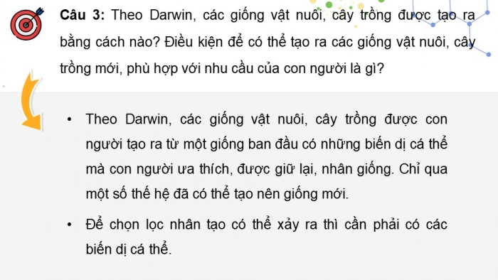 Giáo án điện tử Sinh học 12 kết nối Bài 20: Quan niệm của Darwin về chọn lọc tự nhiên và hình thành loài