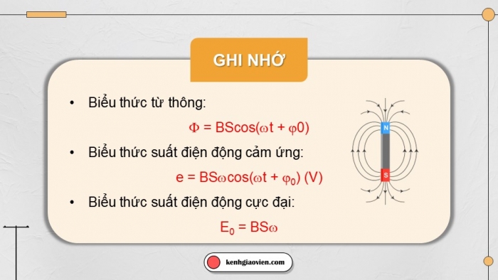 Giáo án điện tử Vật lí 12 kết nối Bài 17: Máy phát điện xoay chiều