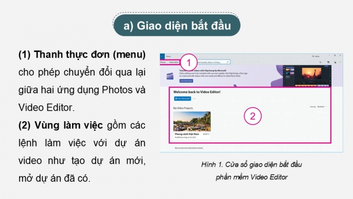 Giáo án điện tử Tin học 9 cánh diều Chủ đề E4 Bài 2: Thực hành làm quen với phần mềm Video Editor