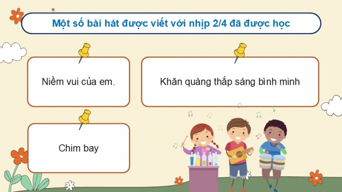 Giáo án điện tử Âm nhạc 5 cánh diều Tiết 15: Đọc nhạc Bài đọc nhạc số 2, Lí thuyết âm nhạc Nhịp 2/4