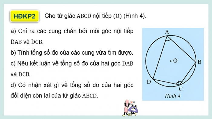 Giáo án điện tử Toán 9 chân trời Bài 2: Tứ giác nội tiếp