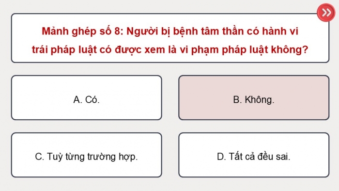 Giáo án điện tử Công dân 9 kết nối Bài 9: Vi phạm pháp luật và trách nhiệm pháp lí (P2)