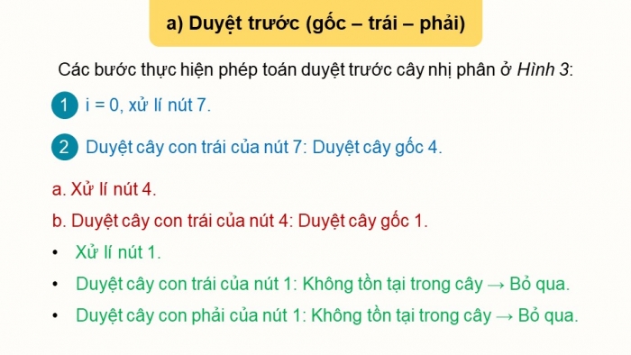 Giáo án điện tử chuyên đề Khoa học máy tính 12 chân trời Bài 2.2: Các phép toán duyệt cây nhị phân