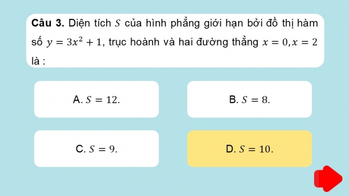 Giáo án điện tử Toán 12 cánh diều Bài tập cuối chương IV