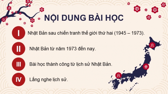 Giáo án điện tử chuyên đề Lịch sử 12 chân trời CĐ 2 Phần 1: Nhật Bản sau Chiến tranh thế giới thứ hai (1945 – 1973)