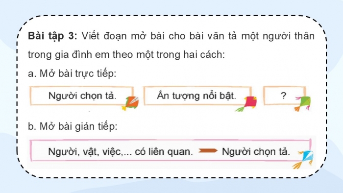 Giáo án điện tử Tiếng Việt 5 chân trời Bài 4: Viết đoạn mở bài cho bài văn tả người