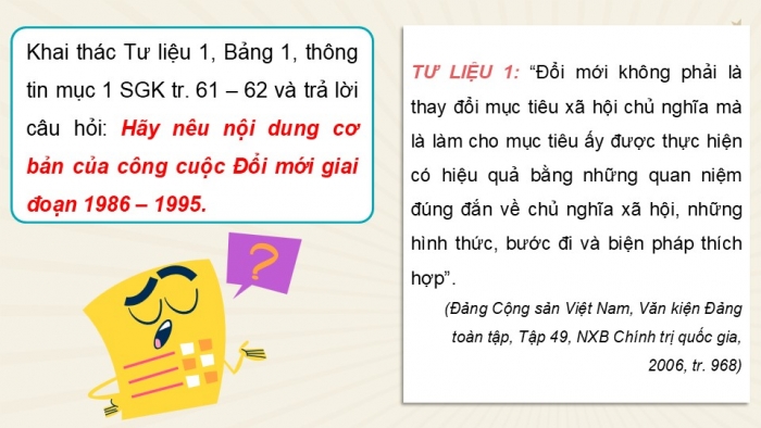 Giáo án điện tử Lịch sử 12 kết nối Bài 10: Khái quát về công cuộc Đổi mới từ năm 1986 đến nay