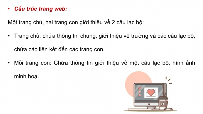 Giáo án điện tử Tin học ứng dụng 12 kết nối Bài 18: Thực hành tổng hợp thiết kế trang web