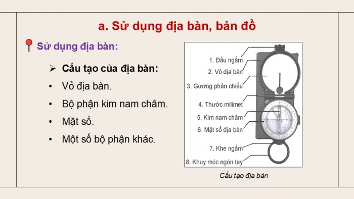 Giáo án điện tử Quốc phòng an ninh 12 kết nối Bài 7: Tìm và giữ phương hướng