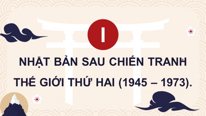 Giáo án điện tử chuyên đề Lịch sử 12 chân trời CĐ 2 Phần 1: Nhật Bản sau Chiến tranh thế giới thứ hai (1945 – 1973)