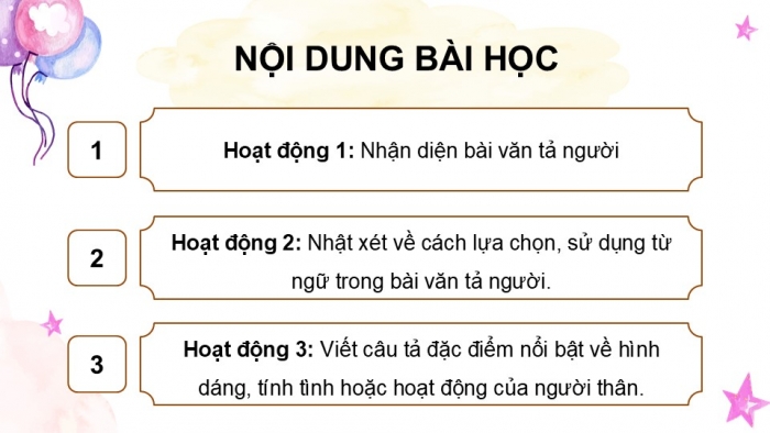 Giáo án điện tử Tiếng Việt 5 chân trời Bài 1: Bài văn tả người