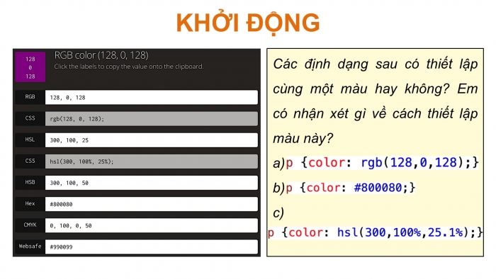 Giáo án điện tử Tin học ứng dụng 12 kết nối Bài 15: Tạo màu cho chữ và nền