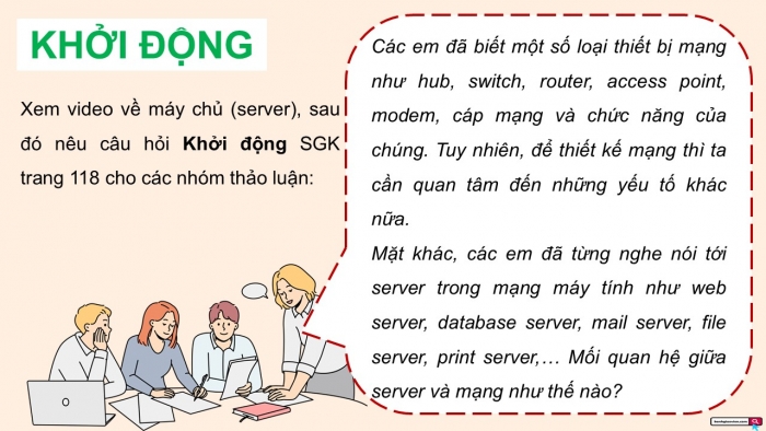 Giáo án điện tử Khoa học máy tính 12 kết nối Bài 22: Tìm hiểu thiết bị mạng