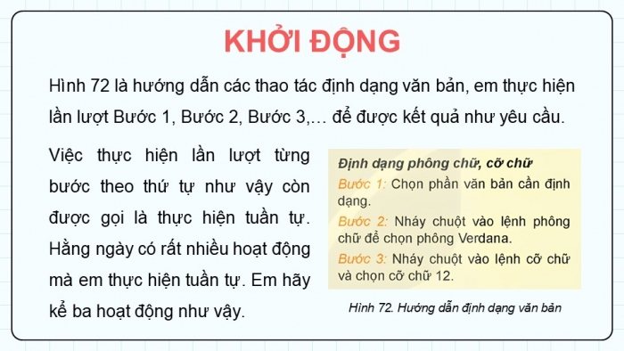 Giáo án điện tử Tin học 5 kết nối Bài 10: Cấu trúc tuần tự